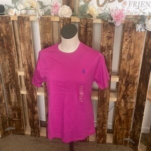 Polo Ralph Lauren tee Youth classic Pink shirt nwt crew top Sz L 14/16
